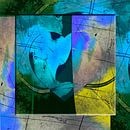 Heart abstract blue van Roswitha Lorz thumbnail