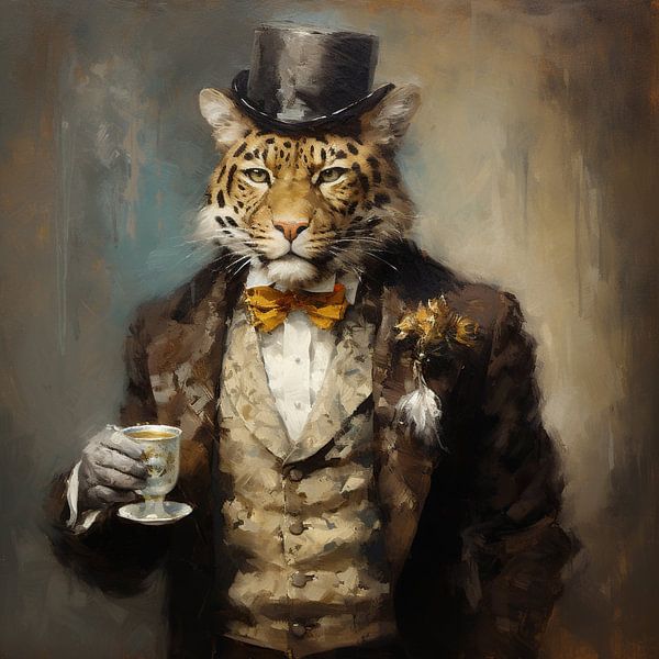 Classic Portrait | Noble Leopard Portrait by Wonderful Art