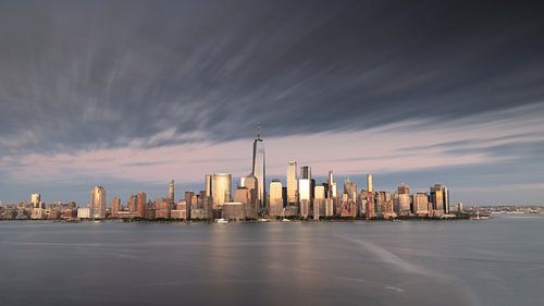 New York City Skyline Zonsondergang