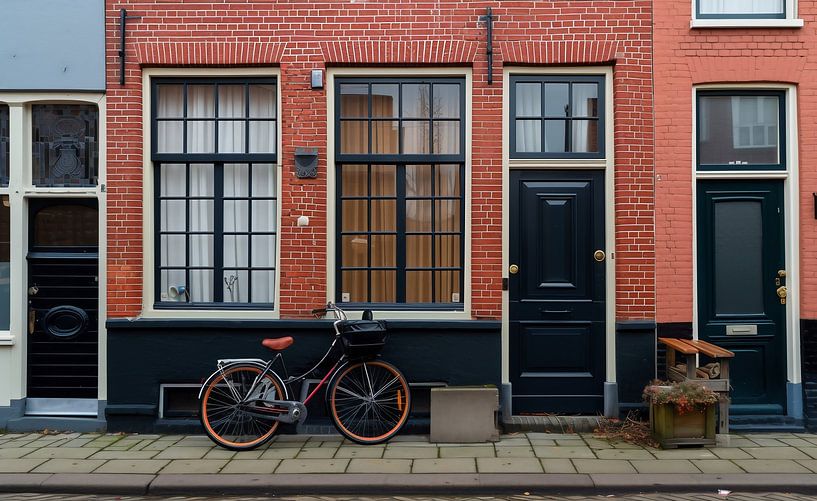 Fietsen in een stedelijke omgeving van fernlichtsicht