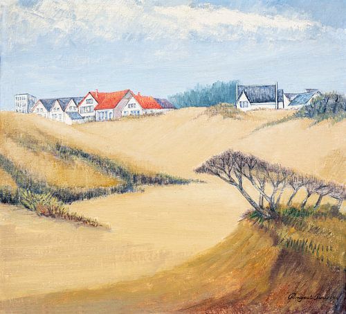 Duinlandschap in De Panne (België) - olieverf op doek - Pieter Ringoot