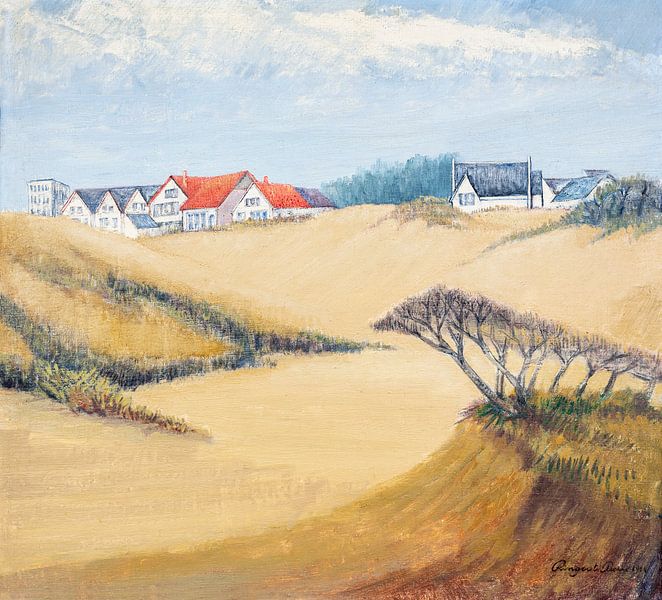 Paysage de dunes à La Panne (Belgique) - huile sur toile - Pieter Ringoot par Galerie Ringoot