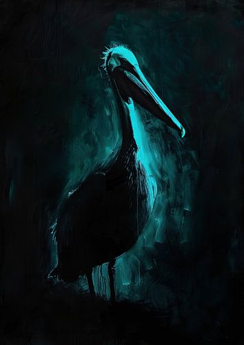 Peinture du Pélican Néon