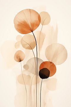 Abstracte vormen in zachte herfstkleuren van Bert Nijholt