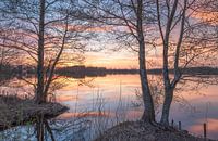 Calm water during sunset
