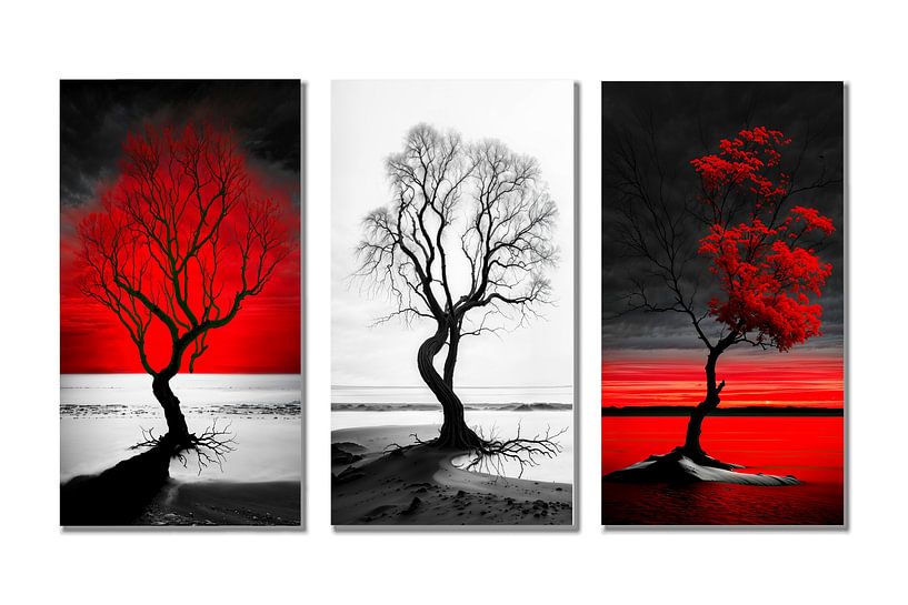 Trees on the shore-x3-23 by Rautenberg Digital Art Maritim