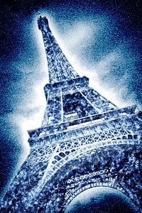 Graphic-Art | Eisiger Eiffelturm im Schnee