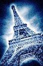 Graphic Art | Frosty Eiffeltower in snow flurry by Melanie Viola thumbnail