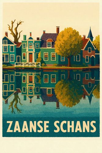 Zaanse Schans - Traditional wooden houses by the water