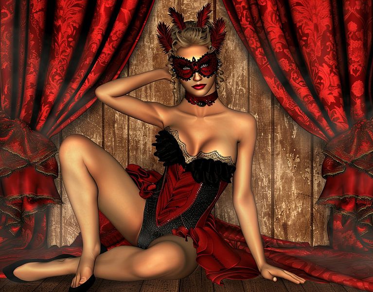 Illustration Frauenkabarett von Egon Zitter