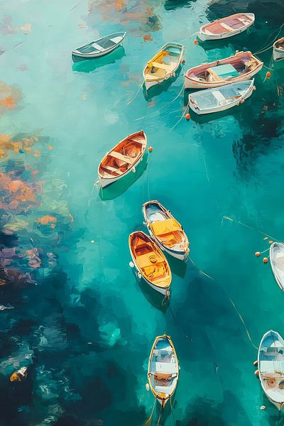 Bateaux de pêche méditerranéens en turquoise par Studio BB