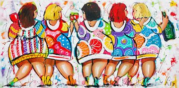  Sociability sur Vrolijk Schilderij
