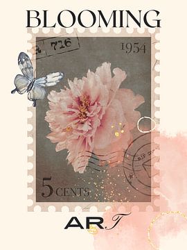 Flower Aster with Butterfly by @Unique