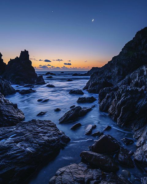 Op weg langs de zee van fernlichtsicht