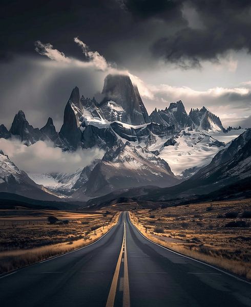 Berglandschaft im Wolkenmeer von fernlichtsicht