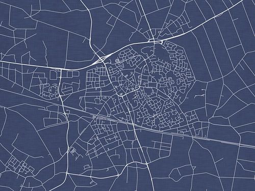Kaart van Deurne in Royaal Blauw