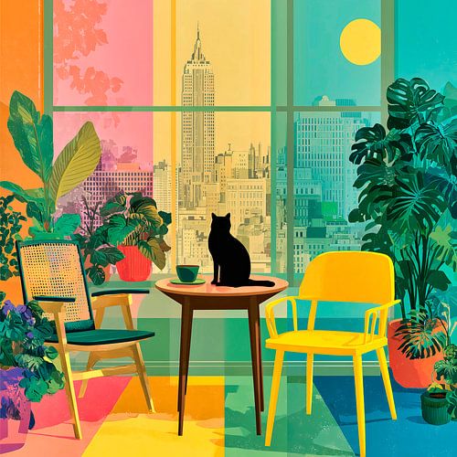 Katze in New York von Harry Hadders Design