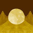 Golden Moon in Ochre Mountains by Mad Dog Art thumbnail