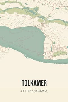 Vintage landkaart van Tolkamer (Gelderland) van Rezona
