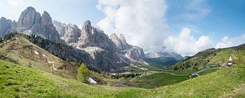 landscape Passo Gardena Grodnerjoch, dolomites alps