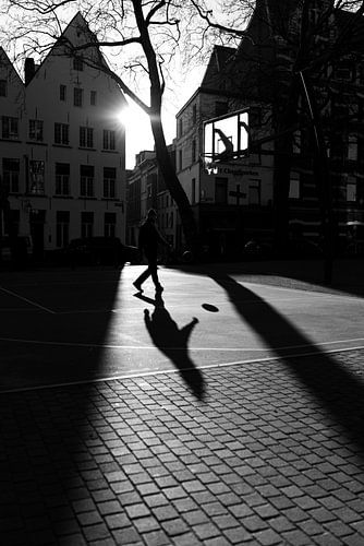 Silhouette eines Basketballspielers