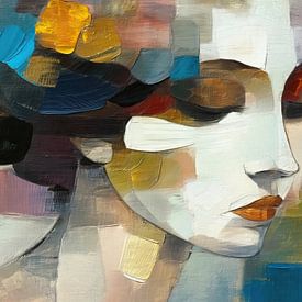 Facial art | Modern Women's Portrait by Wonderful Art