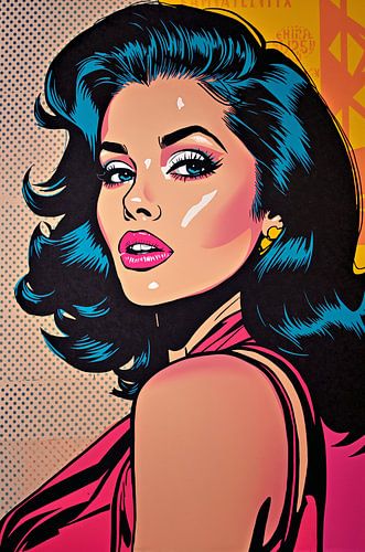 Femme moderne dans le style Pop Art