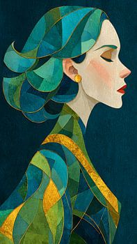 Emerald & Gold Geometry: Neo Deco Profile