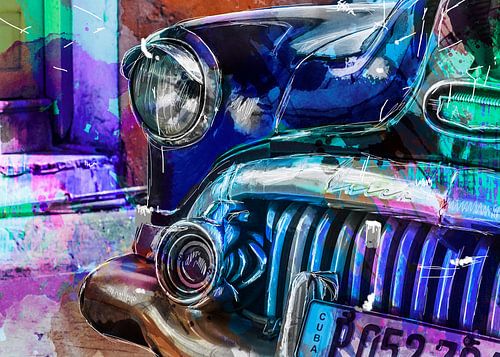 Colorful Oldtimer in Havana Cuba