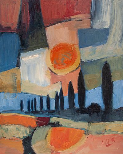 Zomernachtheuvel met populieren