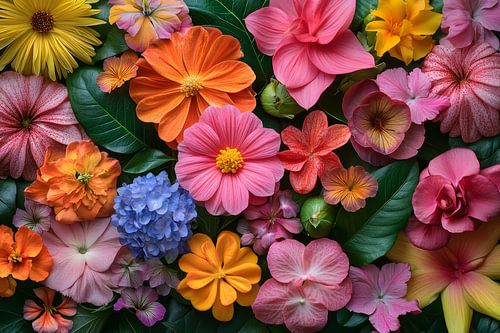 schilderachtige exotische bloemen achtergrond