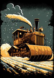 Fantasy Stoommachine - Vector Art van Tim Kunst en Fotografie