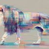 Résumé du lion sur Peinture Abstraite