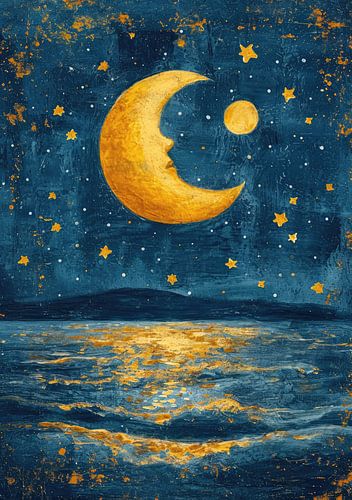 Maan Golven Zee Oceaan Maritieme Nacht