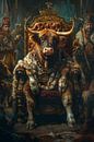 Scottish highlander old-fashioned painting of a strong king by Digitale Schilderijen thumbnail