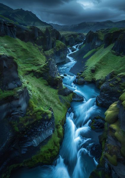 Hemellicht boven Bergen van fernlichtsicht