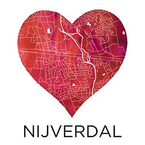 Love for Nijverdal | City map in a heart