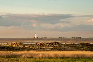 Leuchtturm Westerhever Sand bei Sonnenuntergang