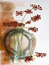 Red berries in surreal vase by Bianca ter Riet thumbnail