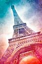 Moderne Kunst PARIJS Eiffeltoren I van Melanie Viola thumbnail