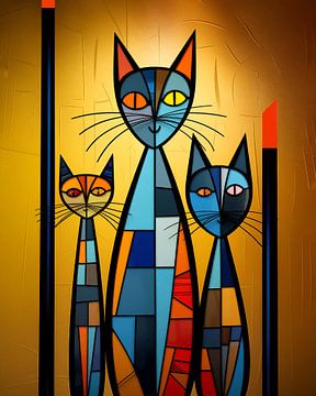 Cat Painting by Preet Lambon