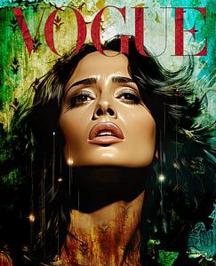 Salma Hayek Vogue cover van Rene Ladenius Digital Art