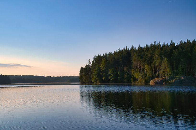 Sunset at the lake in Sweden by Martin Köbsch