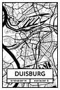 Duisburg – City Map Design Stadtplan Karte (Retro) von ViaMapia Miniaturansicht
