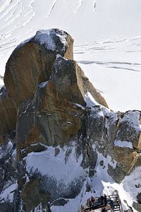 Emerging rock, Pic-du-Midi, in the Mont Blanc massif
