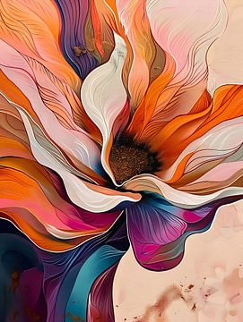 Bloemen schilderij van PixelPrestige