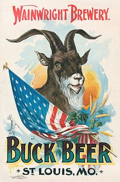 Affiche publicitaire Buck Beer sur Peter Balan