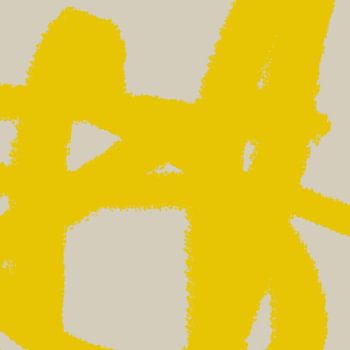 Modern abstract art. Lines in pastel colors. Yellow on beige.