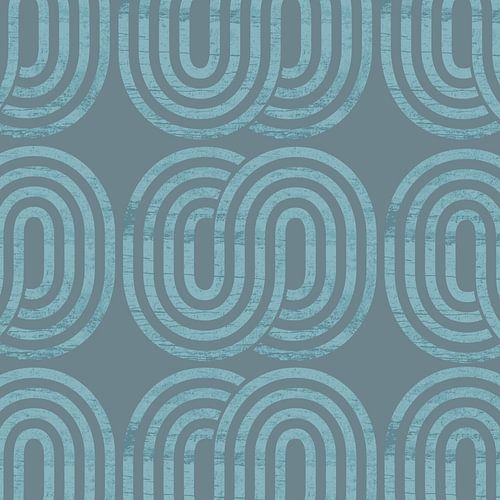 Retro Vintage Abstract Blauw Grijs