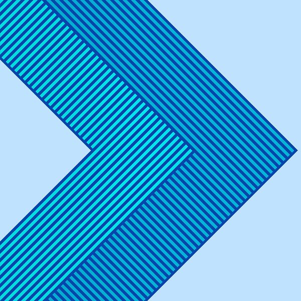 Abstrakte Retro Geometrie Blau von FRESH Fine Art